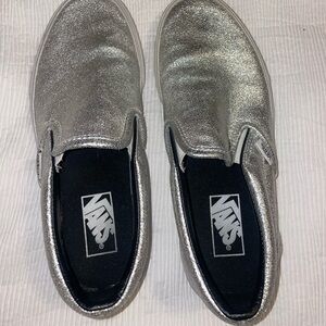 Women's grey sparkly vans size 8.5